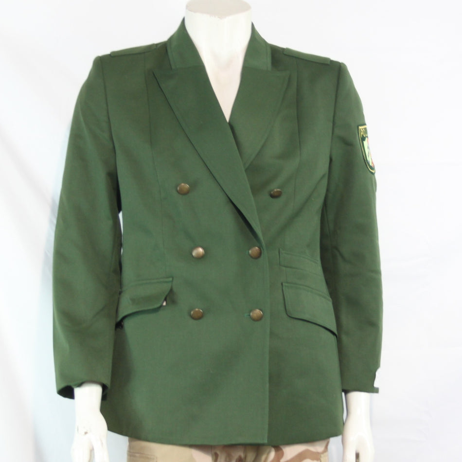Womens German Police Blazer Green Jacket Genuine Surplus UK 12-14 (3593)