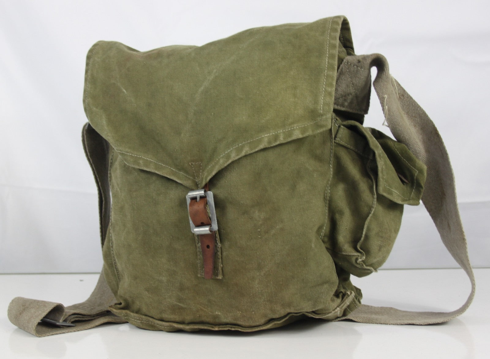 Genuine Surplus Vintage Hungarian Army Bread bag Side Bag Cotton Canvas  (1186