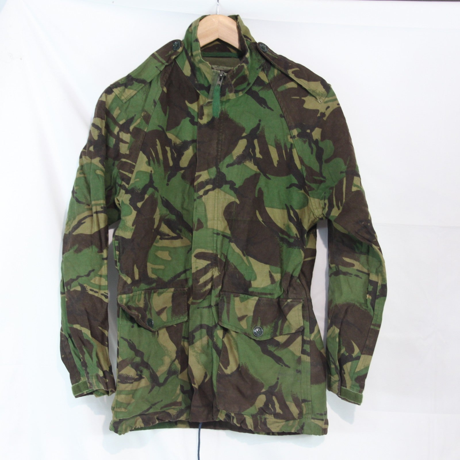 Vintage Camo Jacket British Army Cadet Windproof Smock Genuine Surplus XS (4462)