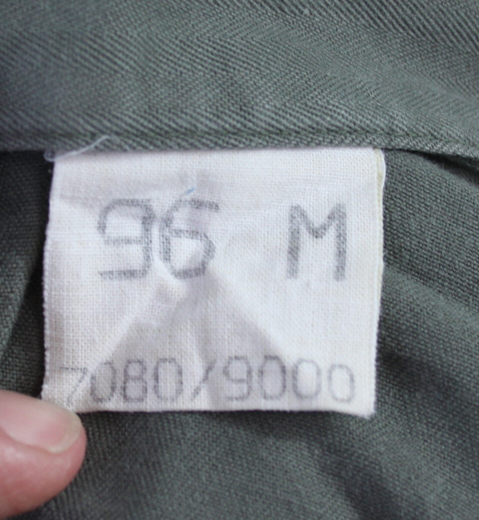 Genuine Surplus French Army F2  Vintage Combat Jacket Olive Green Canvas 3310