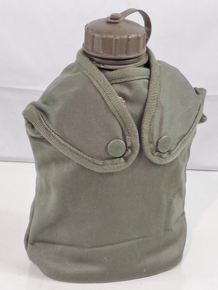 Genuine Surplus Dutch Army Water Bottle Plastic Screw Top With Cover (2431)