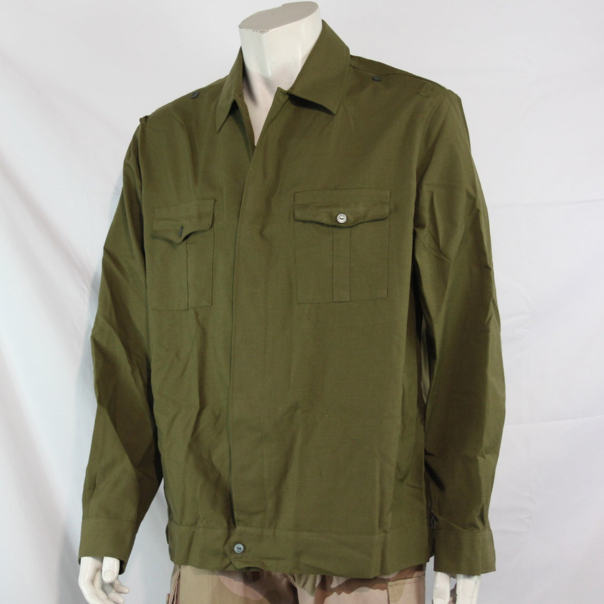 NEW Genuine Surplus Bulgarian Army Shirt Jacket Shacket 44-46" Khaki (3600)