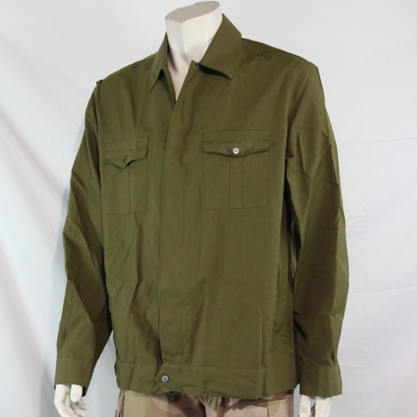 NEW Genuine Surplus Bulgarian Army Shirt Jacket Shacket 44-46" Khaki (3600)