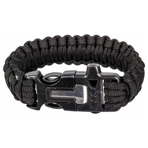 Paracord Bracelet Wristband With Flint & Steel Fire Striker / Starter Survival B
