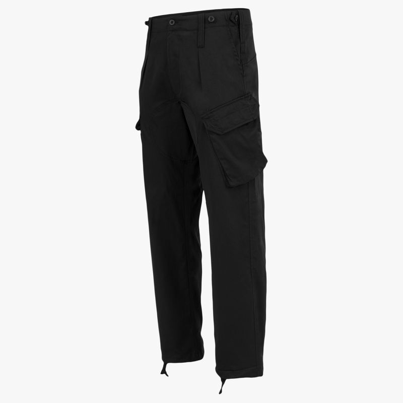 Highlander Midweight Delta Trousers Military Style Black Olive Camo Polycotton