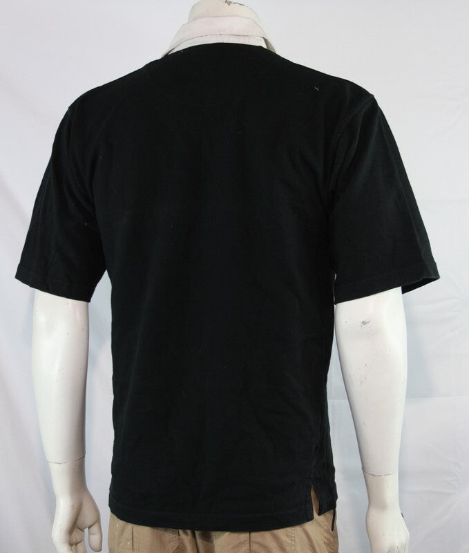 Genuine Surplus British Army Short Sleeve Rugby Shirt Embroidered Black