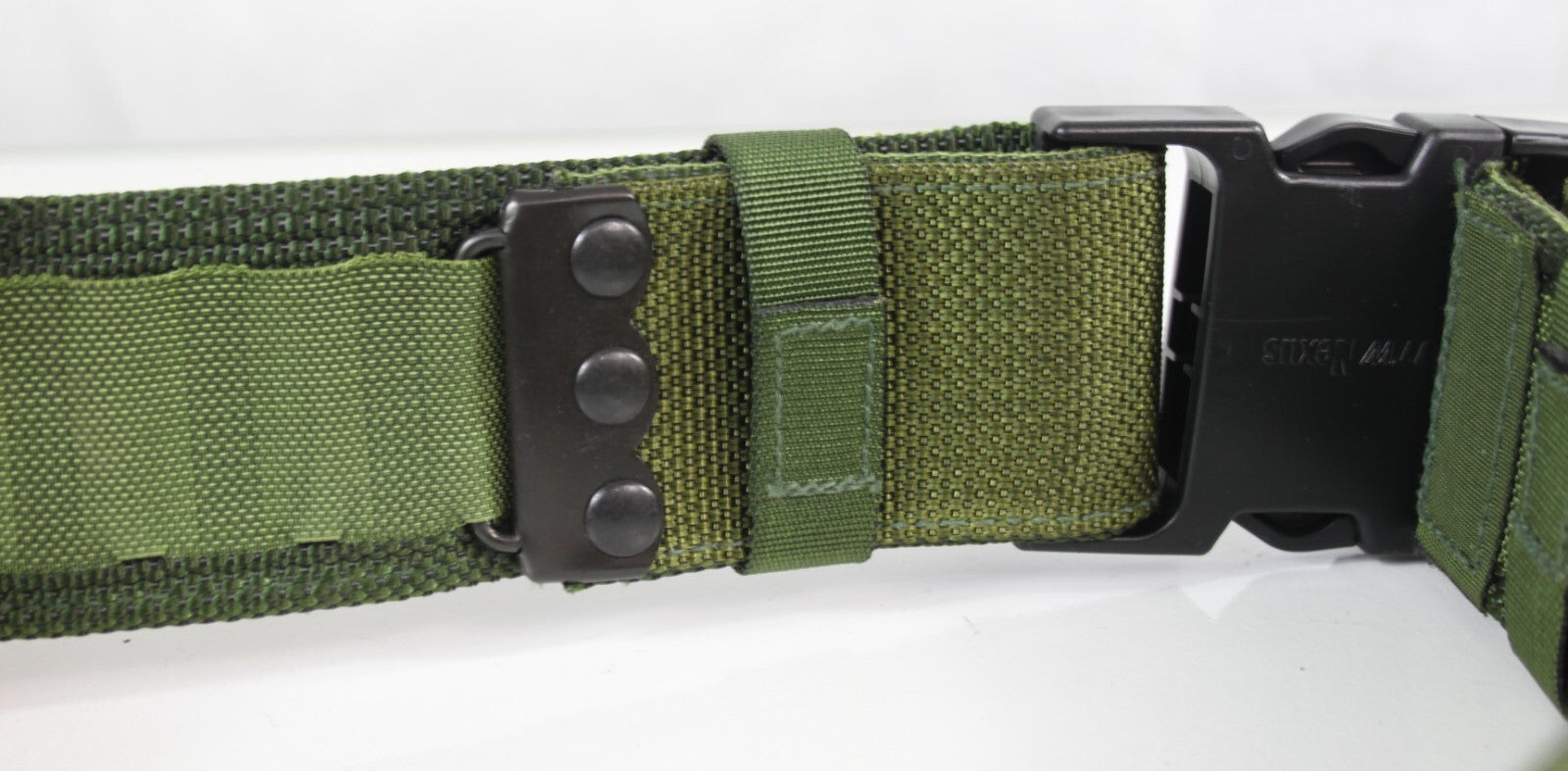 Genuine Surplus British Forces Dark Olive Webbing Belt Plastic Buckle (2429)