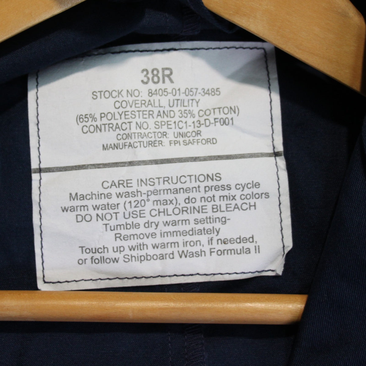 US Navy Military Utility Coverall Overall BadgedGenuine Surplus 38" Chest (3518)