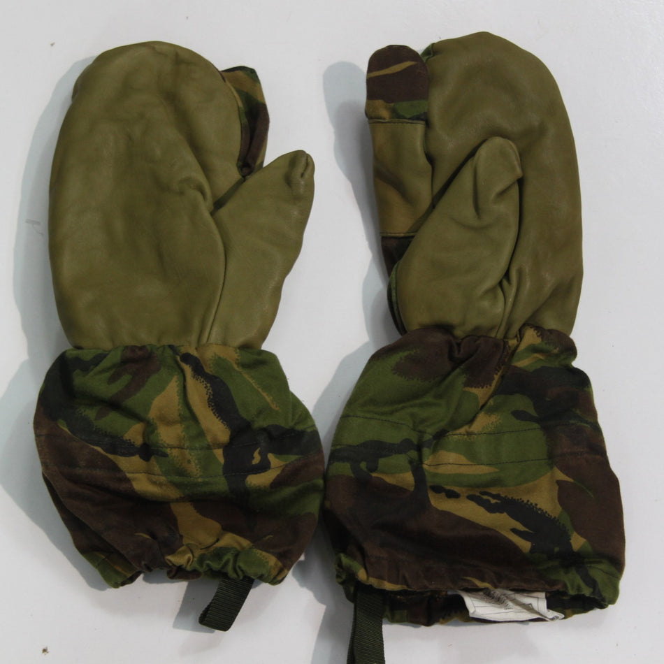 Faux Fur Thermal Army Mittens Vintage British Arctic Genuine Surplus Camo (3921)
