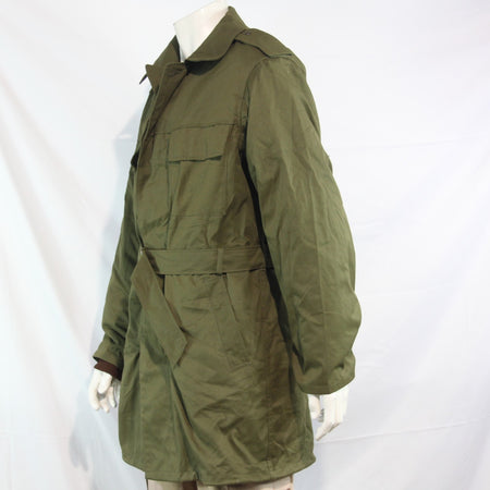 Genuine Surplus Vintage Czech Army Olive FFur Canvas Belted Parka Canvas 3744