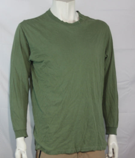 Genuine Surplus French Cotton Thermal Top Vest Long Sleeve Grade 2 Olive