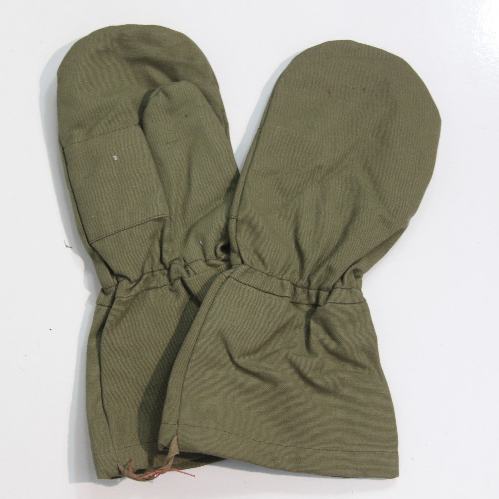 Tough Thick Canvas French Army Over Mittens Genuine Surplus Olive M-L (3916)