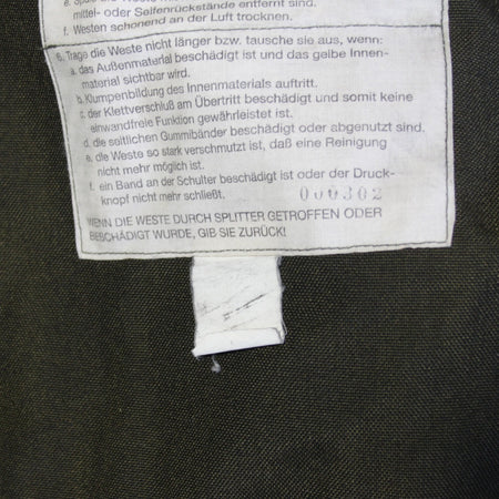 Austrian Military Body Armour Cover with Kevlar Genuine Surplus Olive 44" 3977