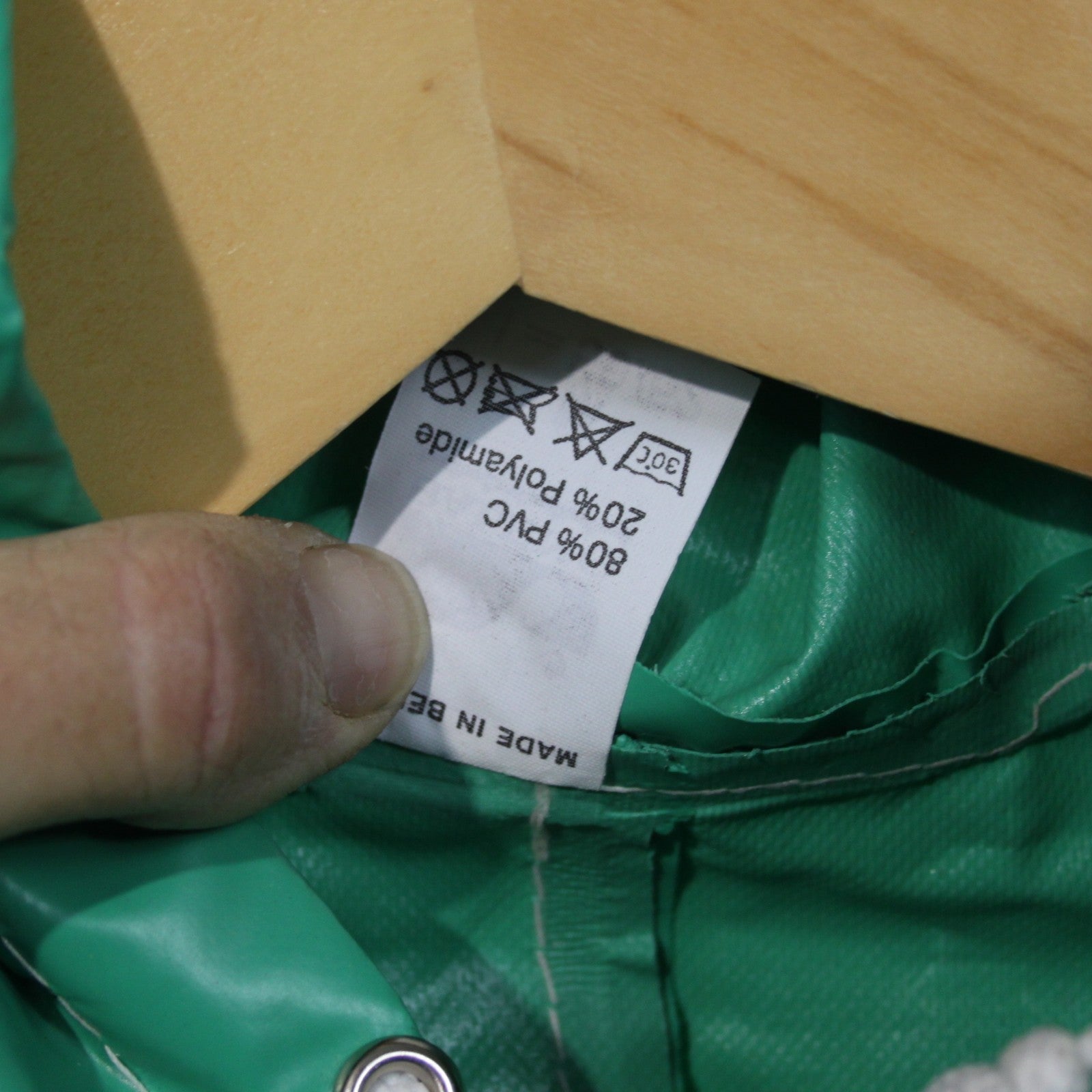 Waterproof Overall French Army Coverall Rubber type Suit Green Surplus (3947)