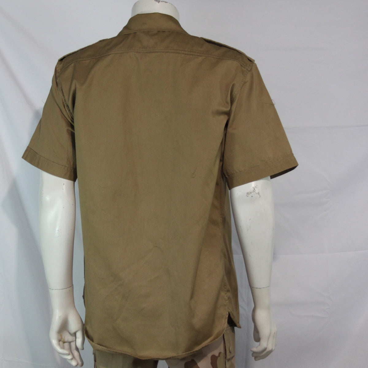 Genuine Surplus Greek Army Shirt Short Sleeve Cotton Canvas Tan Sand (3419)