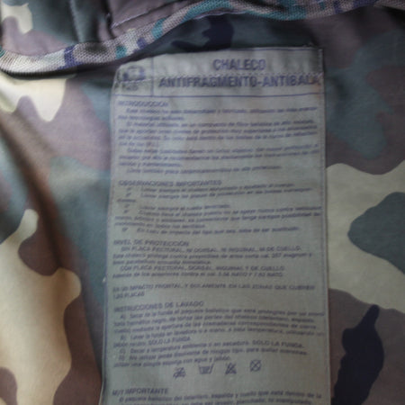 Spanish Military Body Armour Cover with Kevlar Genuine Surplus Camo Small 3968