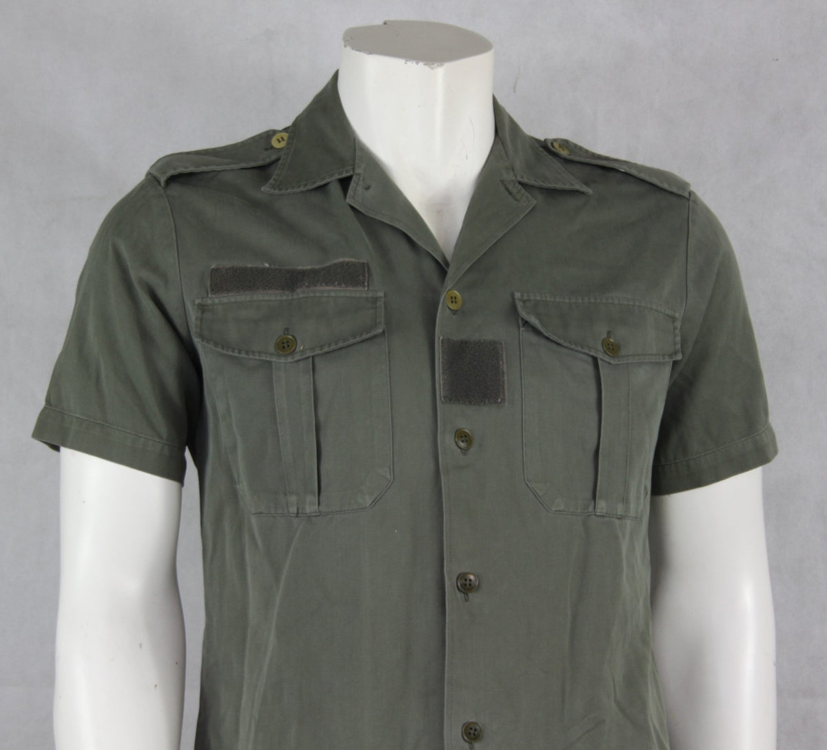 Genuine Surplus French Army Short Sleeve Shirt Warm Weather Olive (870)