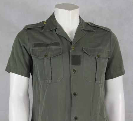 Genuine Surplus French Army Short Sleeve Shirt Warm Weather Olive (870)