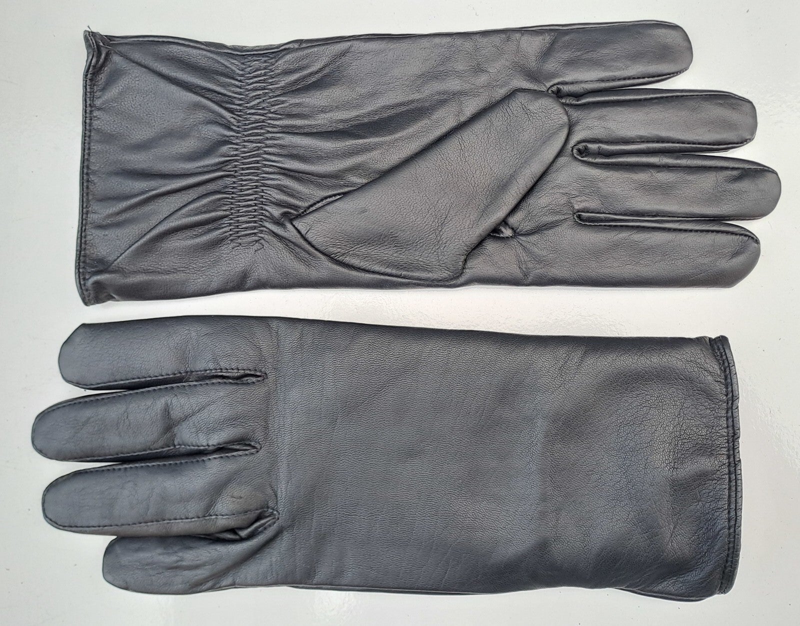 Brand New Black Leather Military Style Gloves Mens Size Large UK 9-10 (2799)