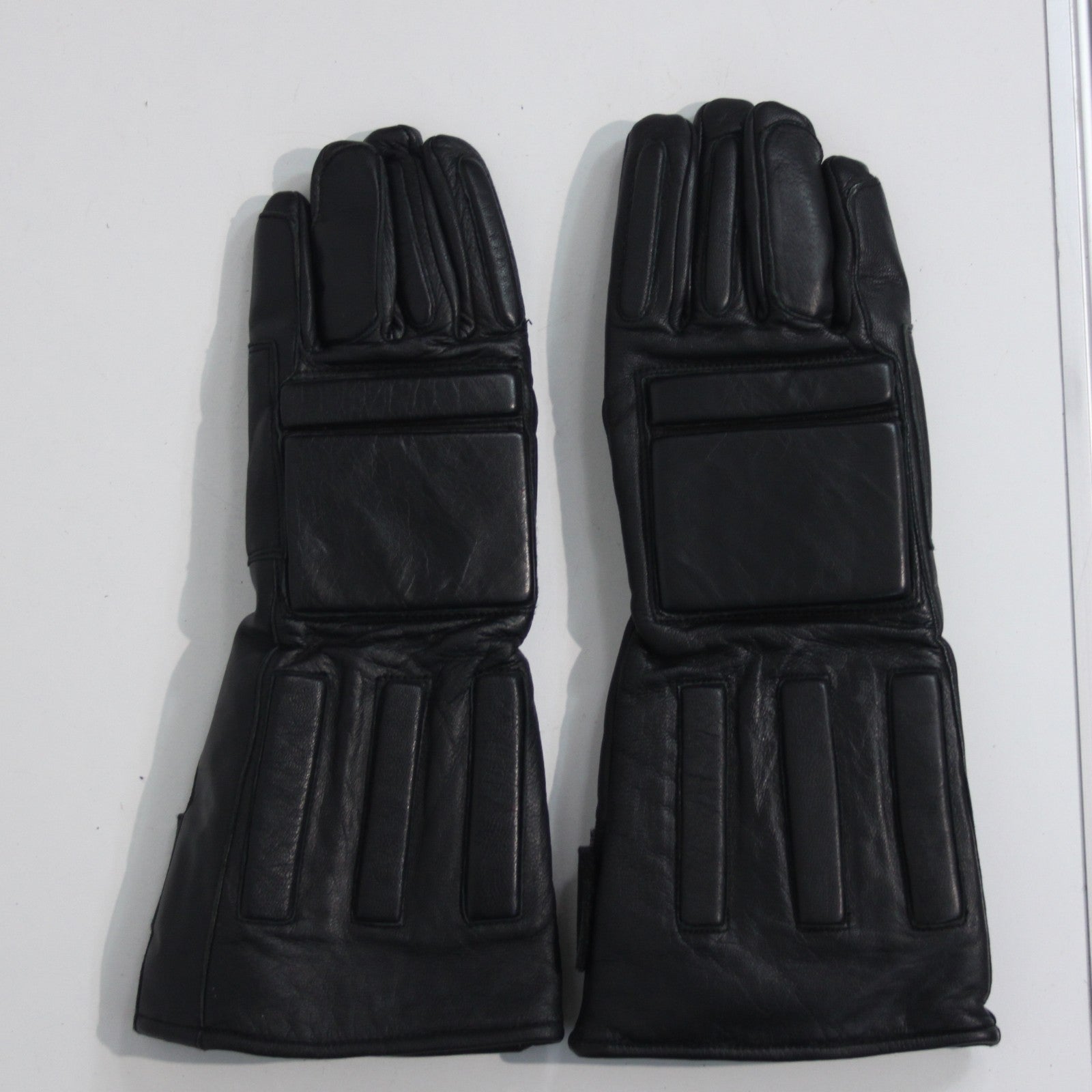Black Leather Motorbike Gloves Dispatch Rider Size Large  (3909)