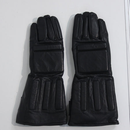 Black Leather Motorbike Gloves Dispatch Rider Size Large  (3909)