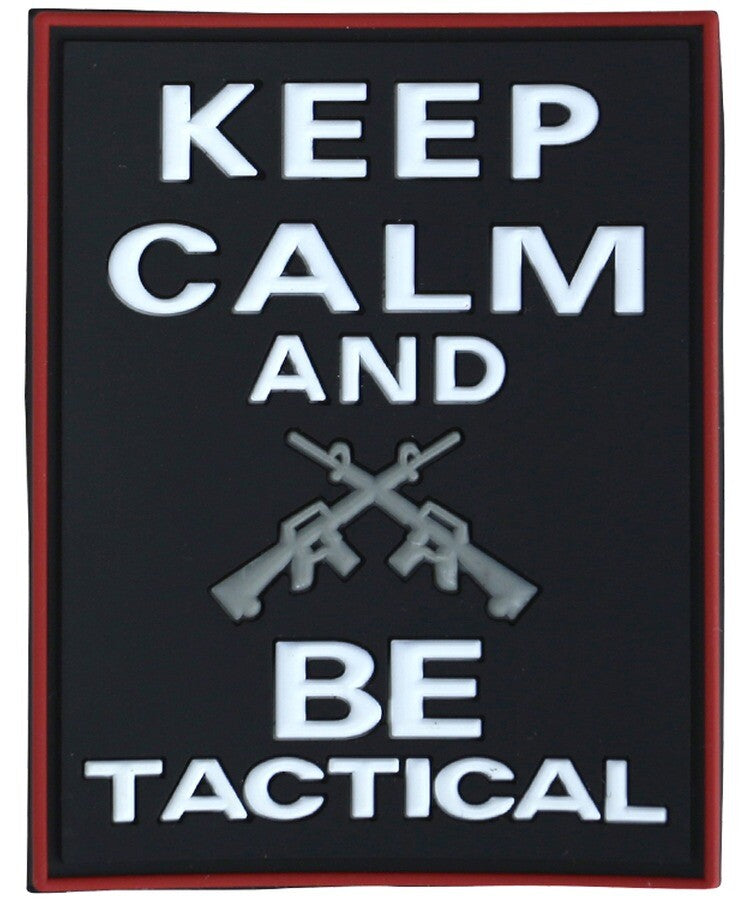KT Keep Calm & Be Tactical PVC Rubber Morale Patch tactical hook 3D Army Airsoft