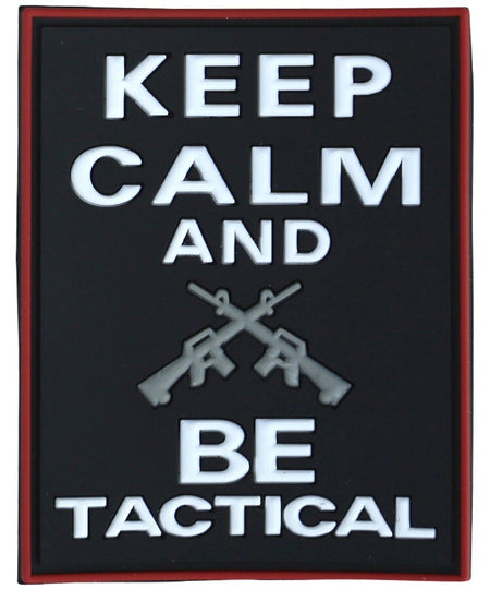 KT Keep Calm & Be Tactical PVC Rubber Morale Patch tactical hook 3D Army Airsoft
