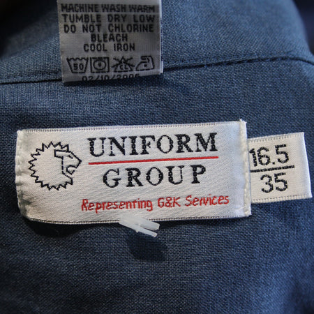 US Private Security Company Shirt Long Sleeve Blue 16.5" Collar (4212)
