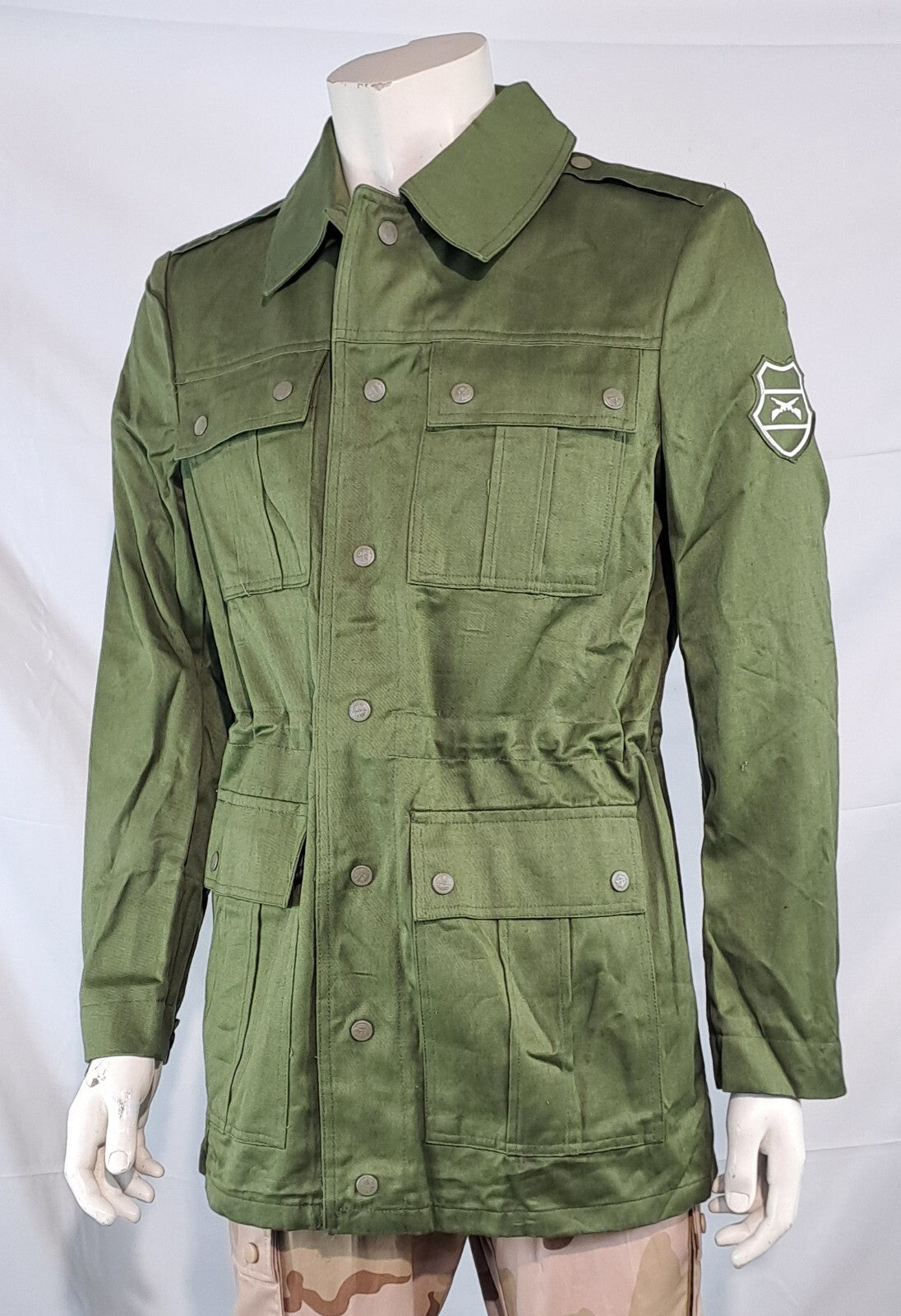 Genuine Surplus Hungarian Army Field Jacket Badged Canvas 36-38" Olive (3057)