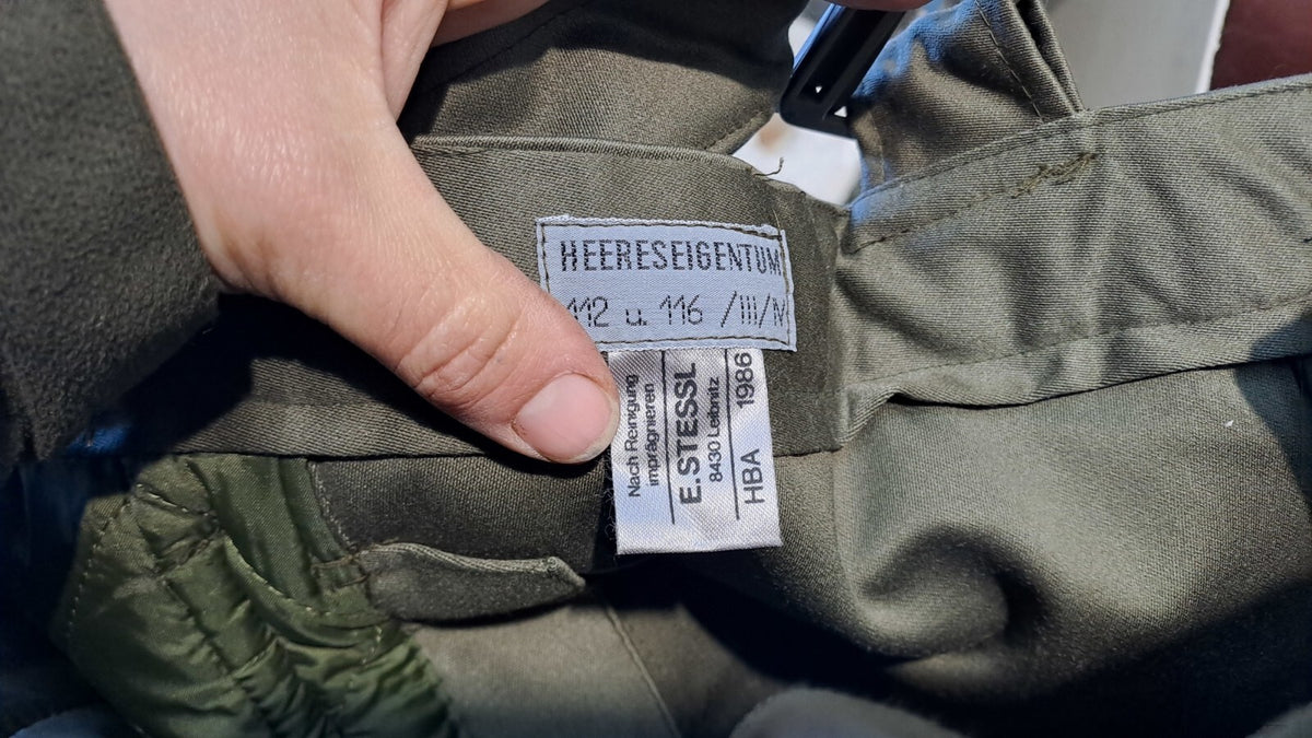 Genuine Surplus Austrian Army Quilted Winter trousers Thermal Olive Green (2779)