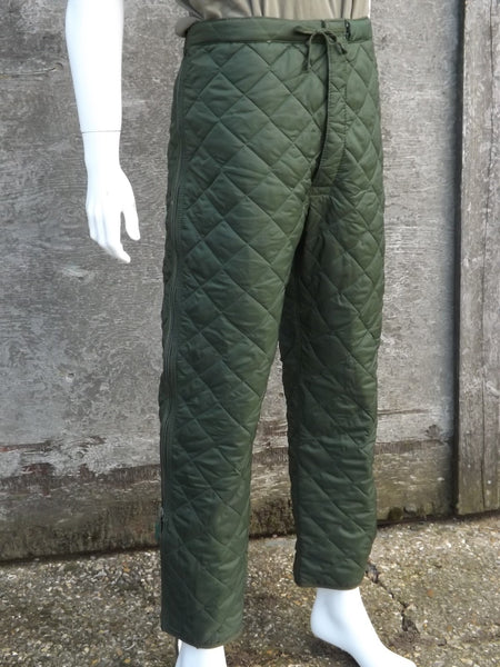 Genuine Surplus British Quilted Padded trouser Liners Thermal Winter (3694)