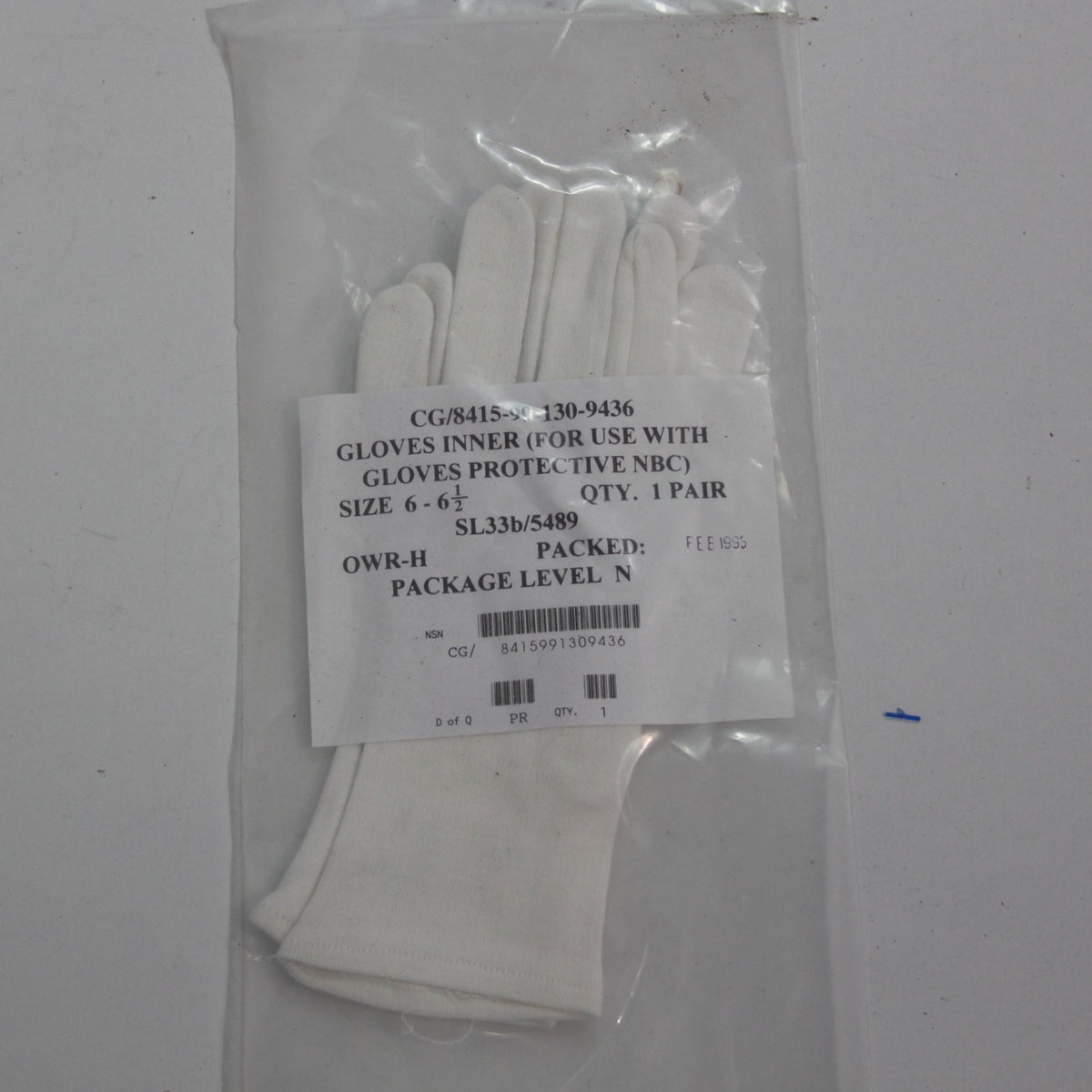 NEW Genuine Surplus British Army Cotton Liner Gloves Lightweight White  (4349)