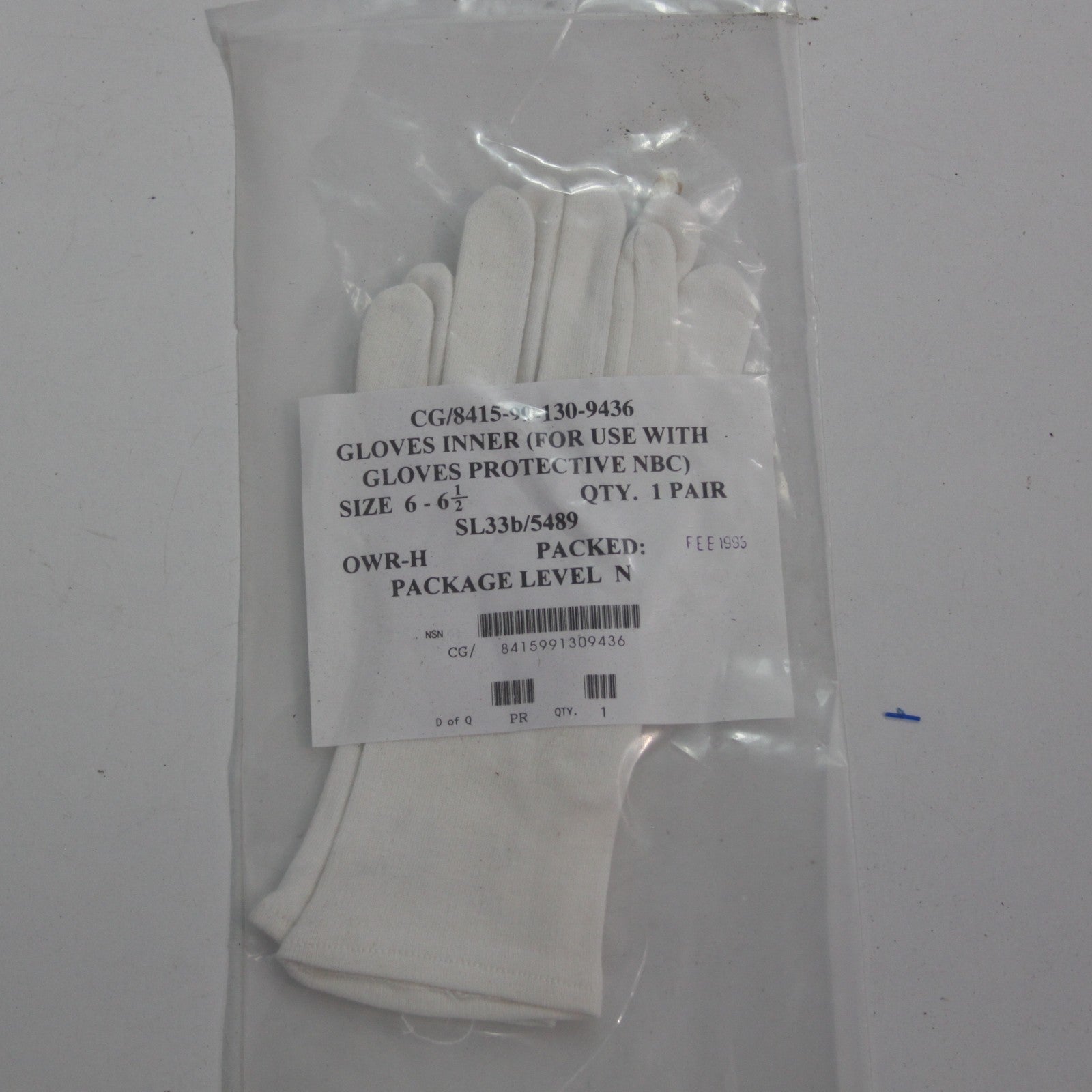 NEW Genuine Surplus British Army Cotton Liner Gloves Lightweight White  (4349)