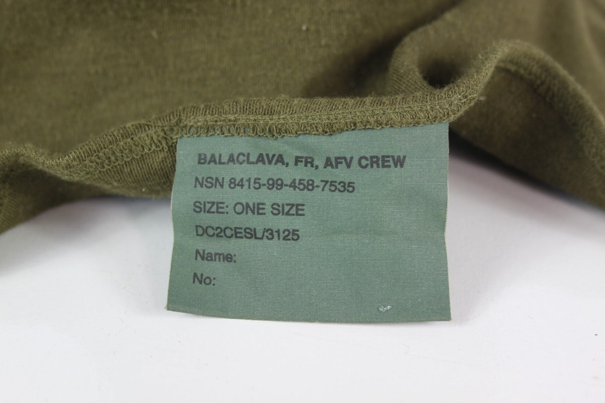Genuine Surplus British AFV FR Tank Crew Balaclava Green