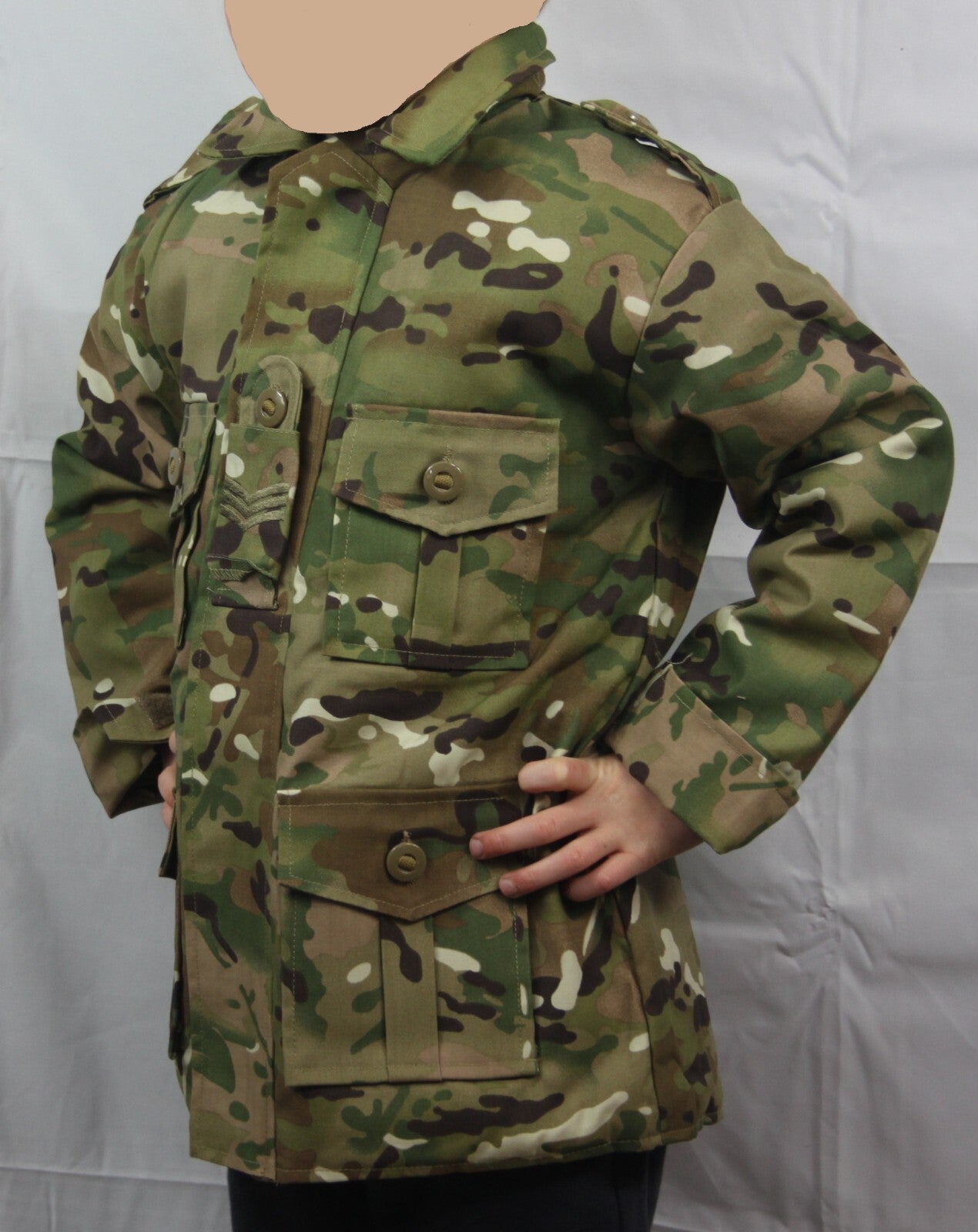 Kids/Boys Army British Padded Quilted Zipped Camo Jacket 3-12 Years MTP Style