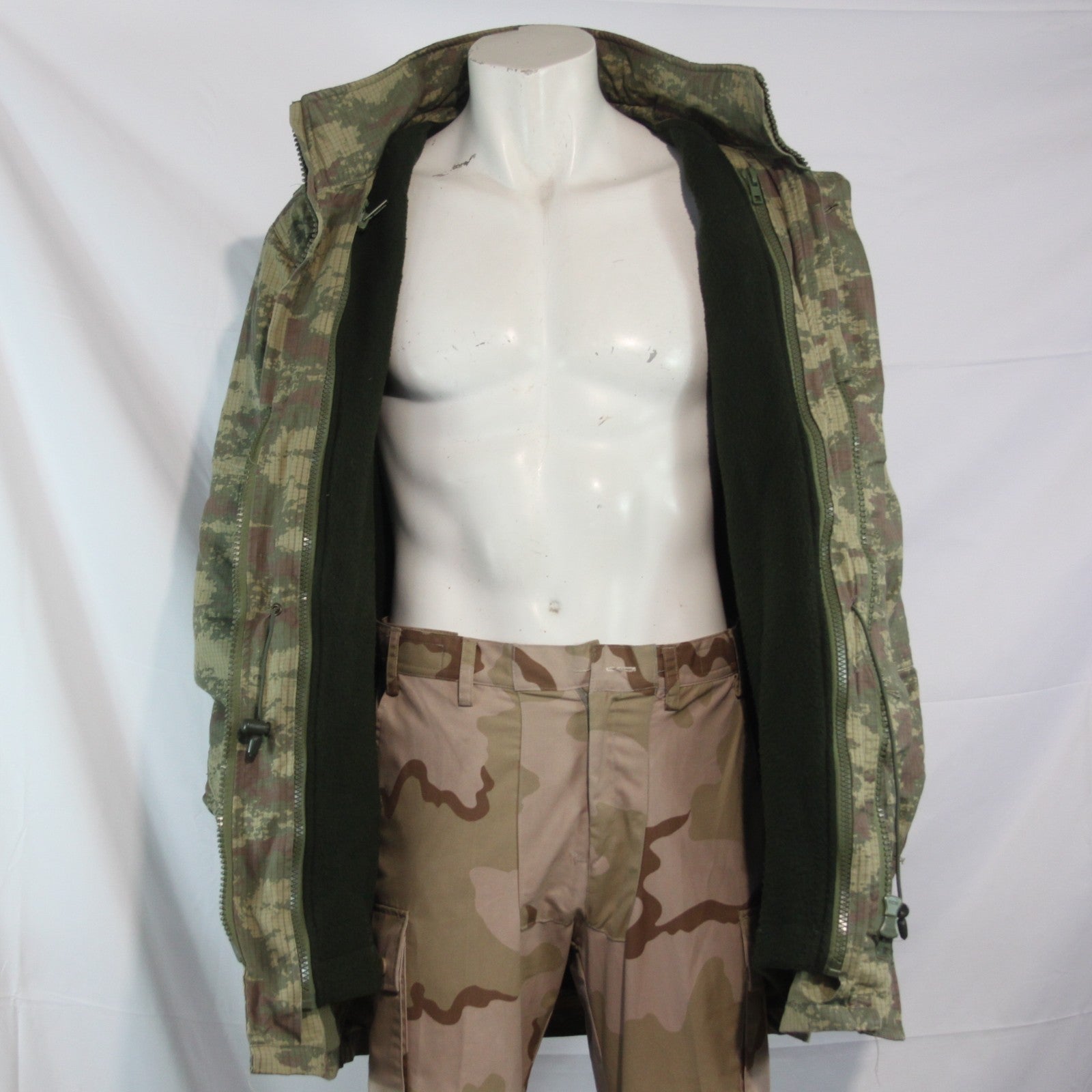 Genuine Surplus Turkish Army Camo Parka Fleece Lined Jacket 40-42" (3767)