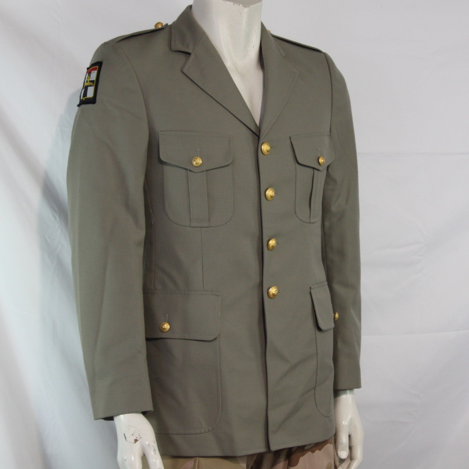 Genuine Surplus French Army Dress Jacket Beige Grey Grade 2 38" Chest (3492)