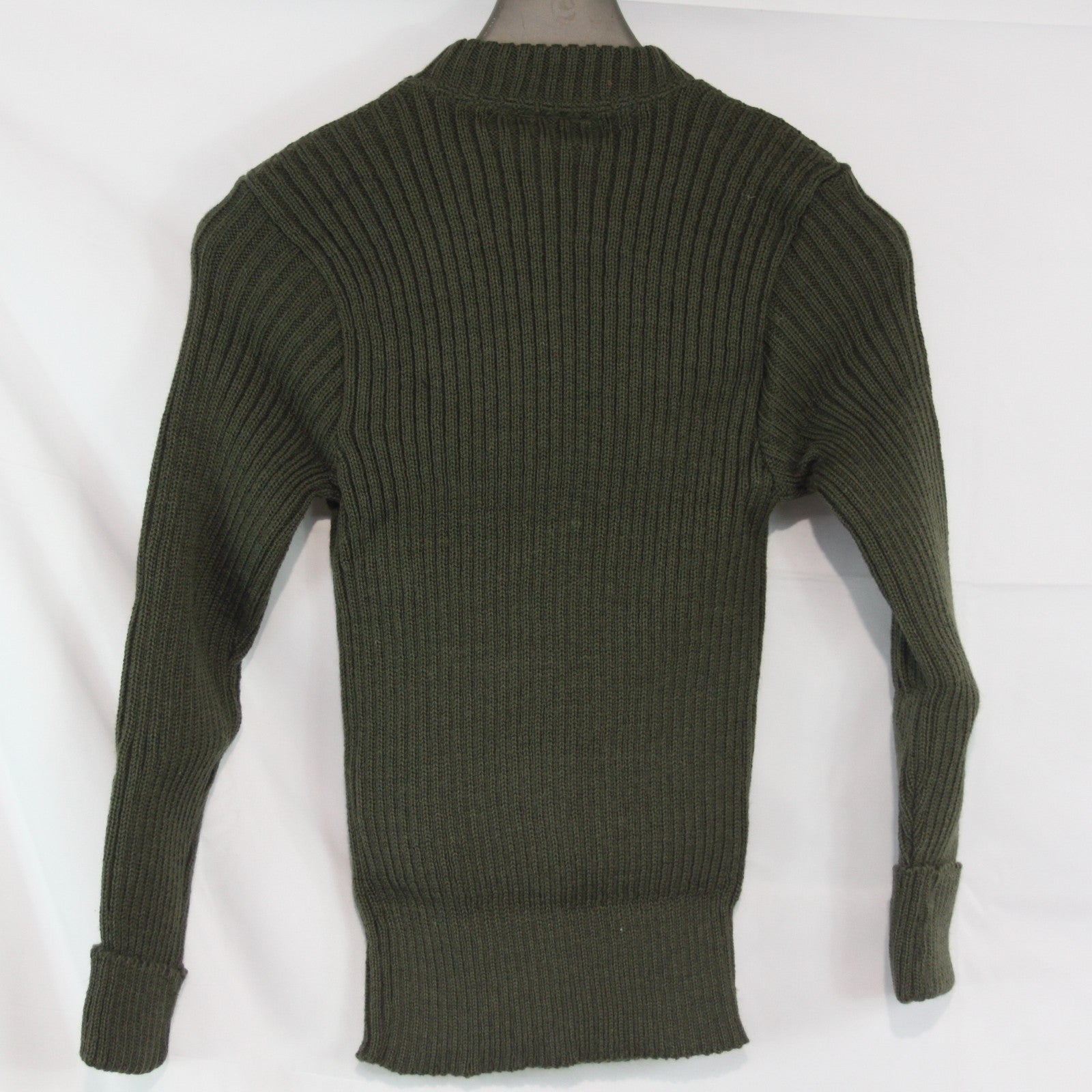 NEW British Army Olive Green Heavyweight Rib Jumper No Patches 34" Chest (4063)