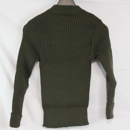 NEW British Army Olive Green Heavyweight Rib Jumper No Patches 34" Chest (4063)