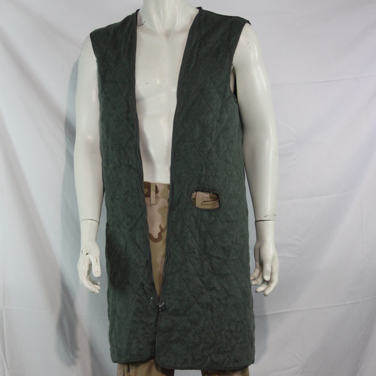 Genuine Surplus Italian Army Trenchcoat / Raincoat Liner Longline 36-38" (3714A)