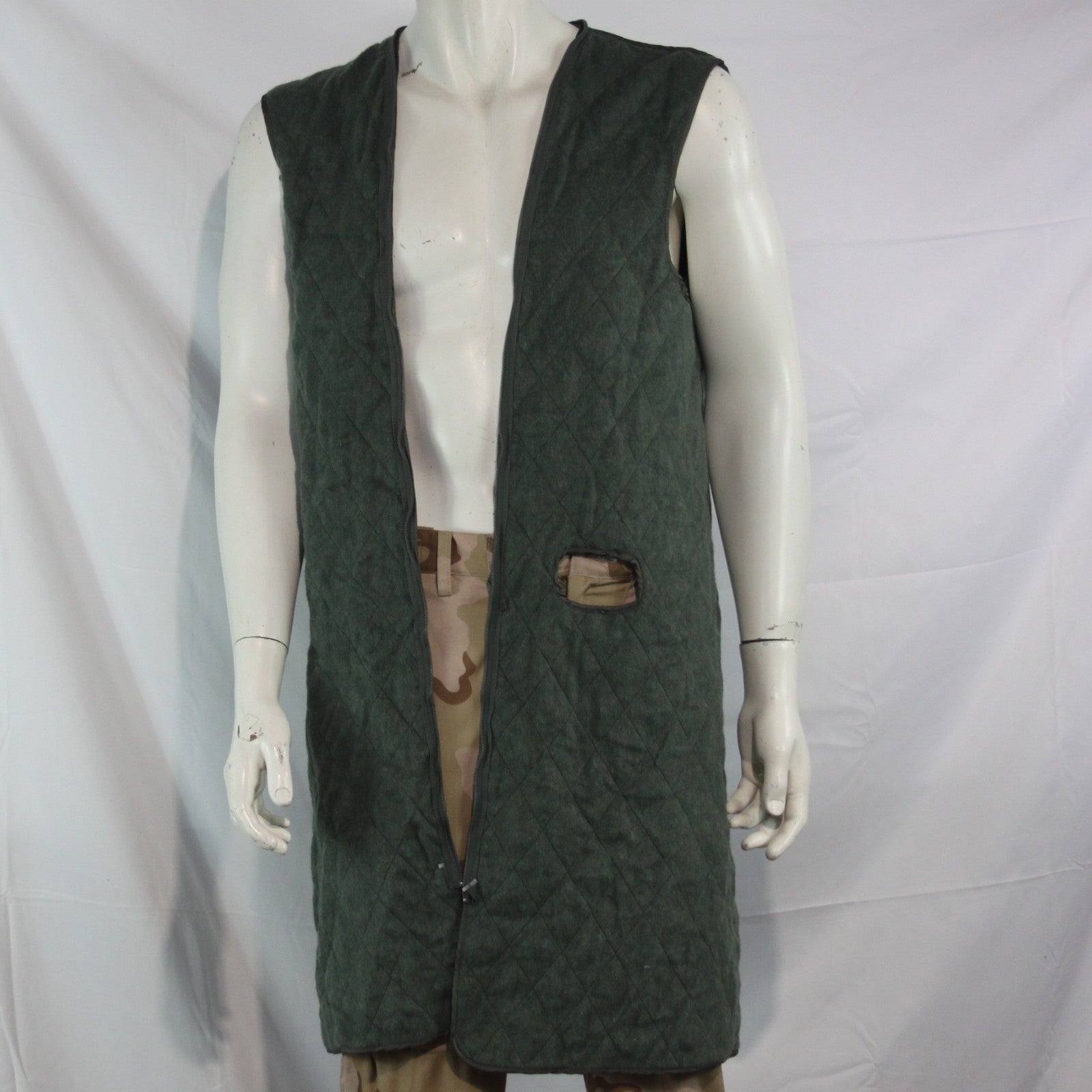 Genuine Surplus Italian Army Trenchcoat / Raincoat Liner Longline 36-38" (3714A)