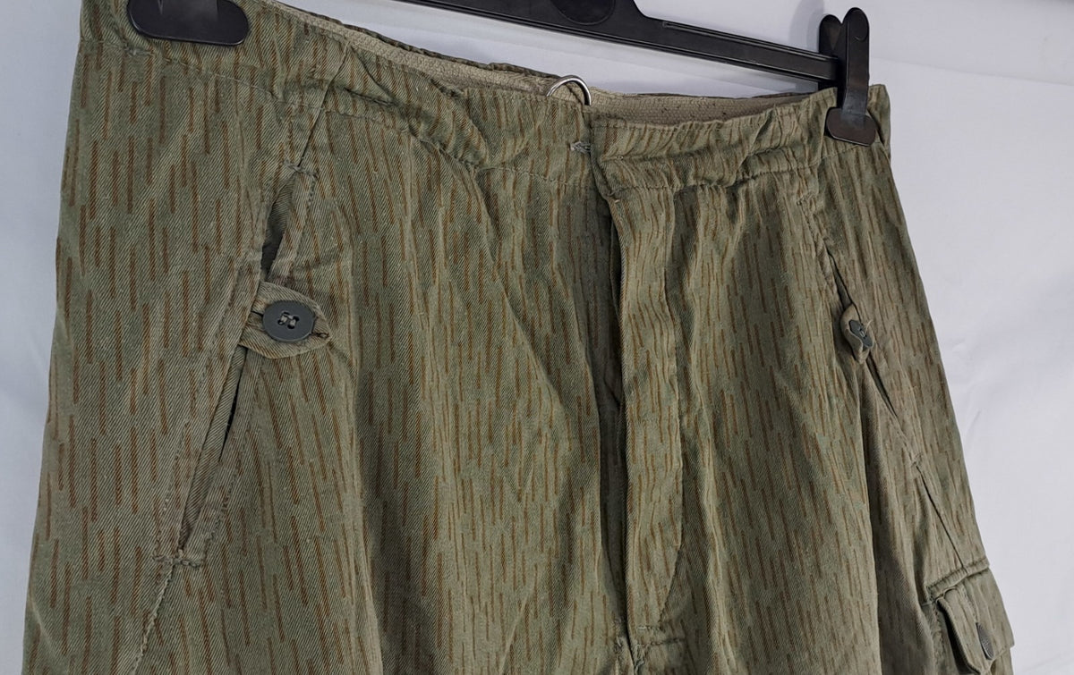 Genuine Surplus East German Army Vintage Rain Drop Camo Trousers Grade 2