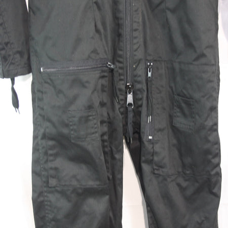 German Military Style Flight Suit Black Coverall Army Airforce 36" Chest (3999)