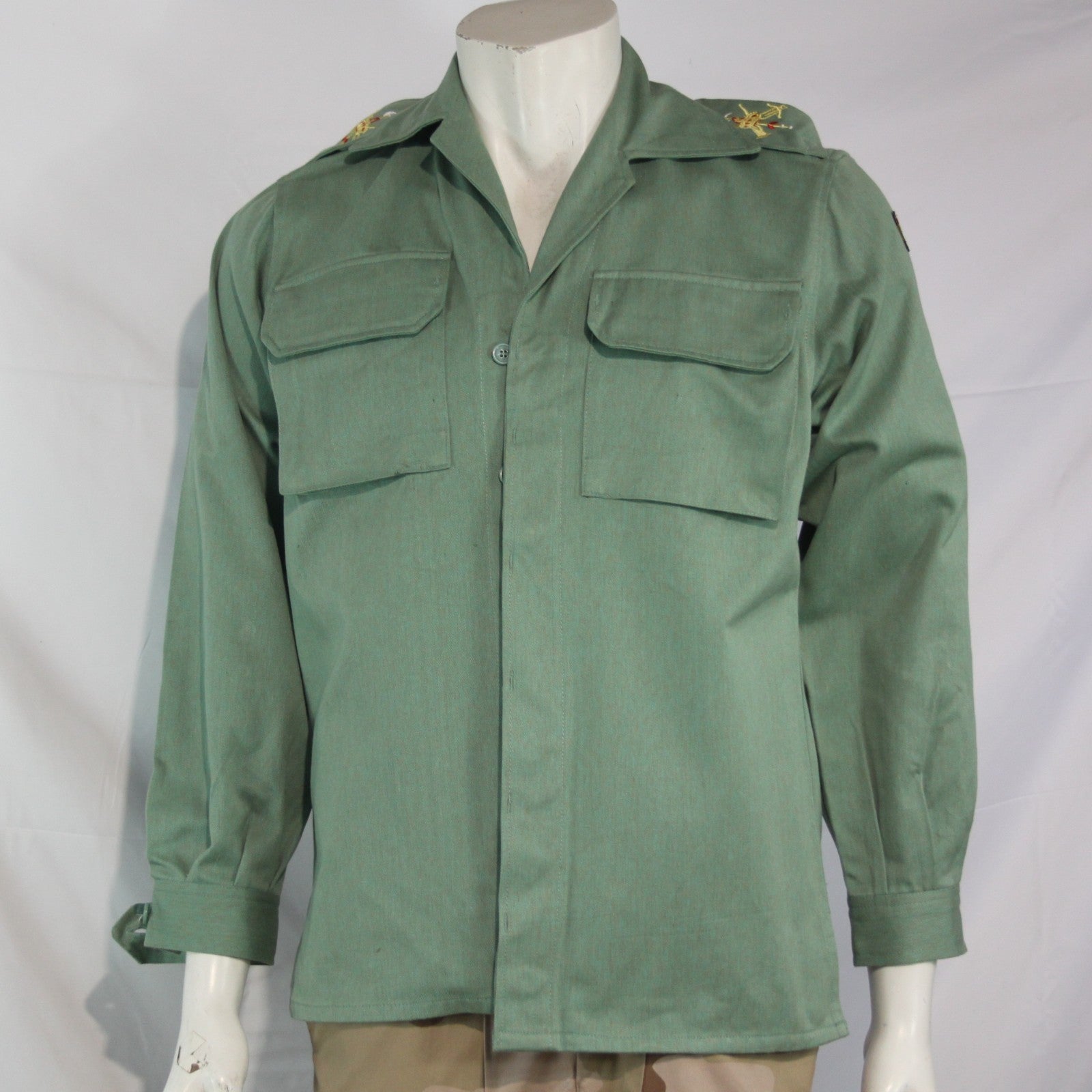 Genuine Surplus Spanish Foreign Legion Military Shirt Army Green 36 & 50"(4102)
