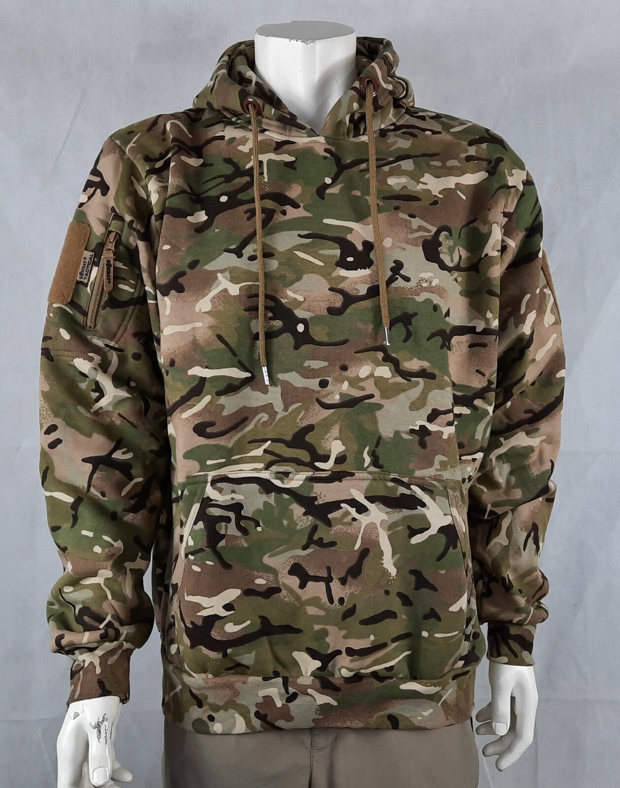 Kombat Tactical Hoodie BTP /Black  Tactical Military Pockets Cotton Rich Hooded 