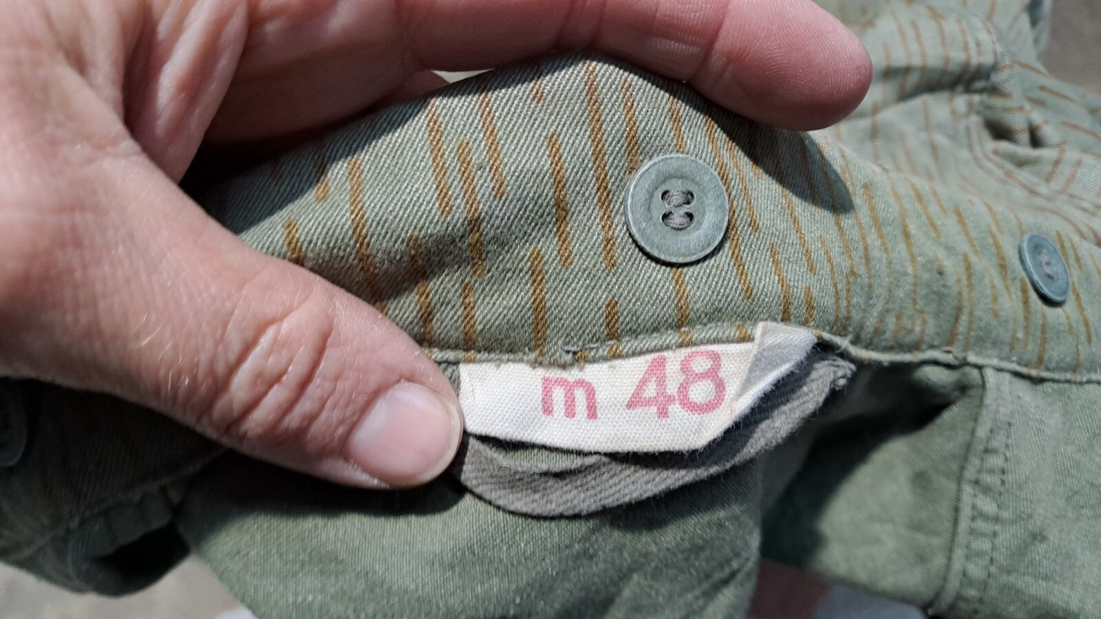 Genuine Surplus East German Strichtarn Raindrop Camo Jacket Canvas Vintage (3073
