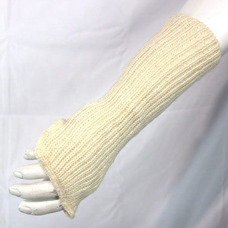 Genuine Surplus British Forces Knitted Wristlets Warmers Pair Wool Cream (3536)