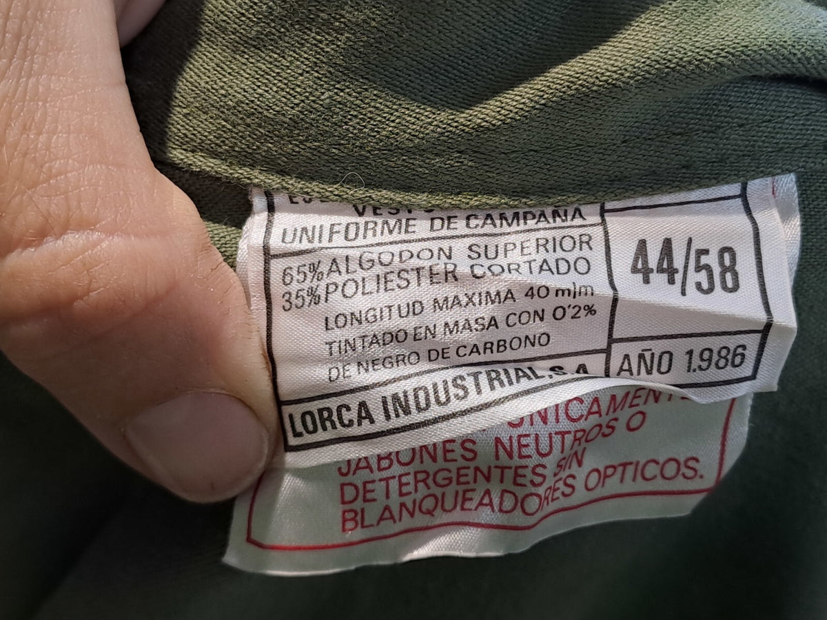 Genuine Surplus Spanish Army Heavyweight Shirt Green 36-38" XShort (2402)