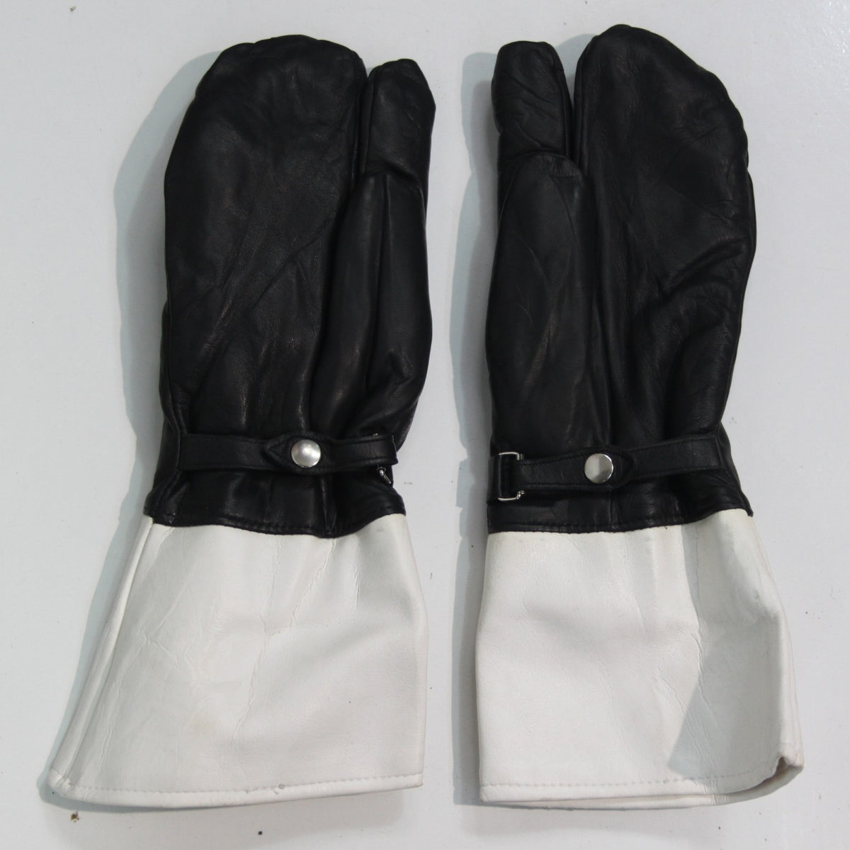 Faux Fur Lined Leather Mittens Motorbike Rider Genuine Surplus Medium (3931)