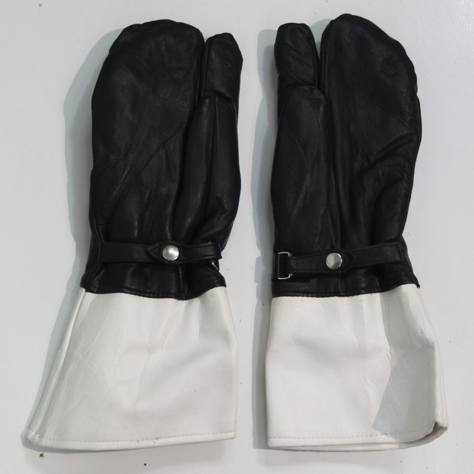 Faux Fur Lined Leather Mittens Motorbike Rider Genuine Surplus Medium (3931)
